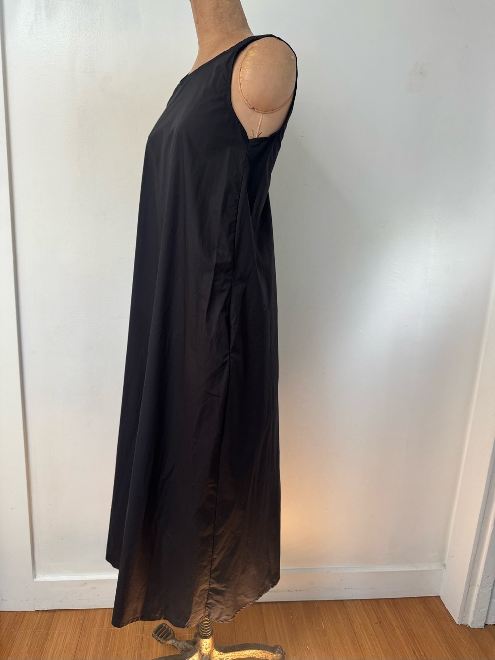 EMC black cotton maxi sack of a dress size SMALL - Picture 3 of 10